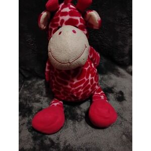 Large Stuffed Animal Pluffies Kisser Giraffe Pink And White 22"